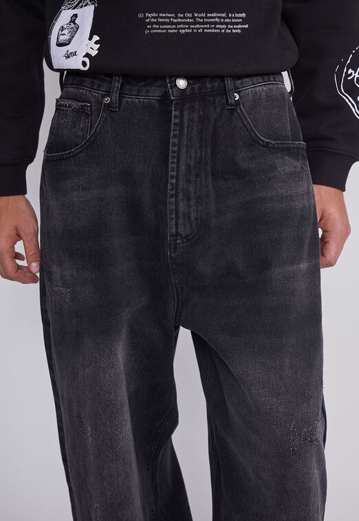 Jeans Hombre Super Baggy Negro Sioux